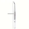 1pcs / 2pcs Stainless Steel Multi-Purpose Tweezers - Perfect For Nail Art, Dental Crystals & Cotton Picking 3