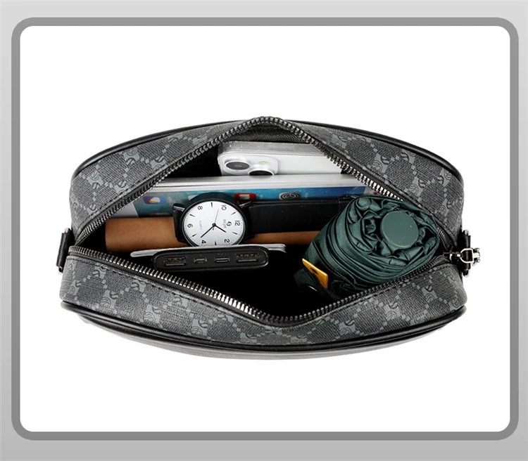 Fashion Pattern Men Small Bag High Quality PU Leather Crossbody Messenger Bag For Men Stylish Men Handbag Shoulder Bag Presents