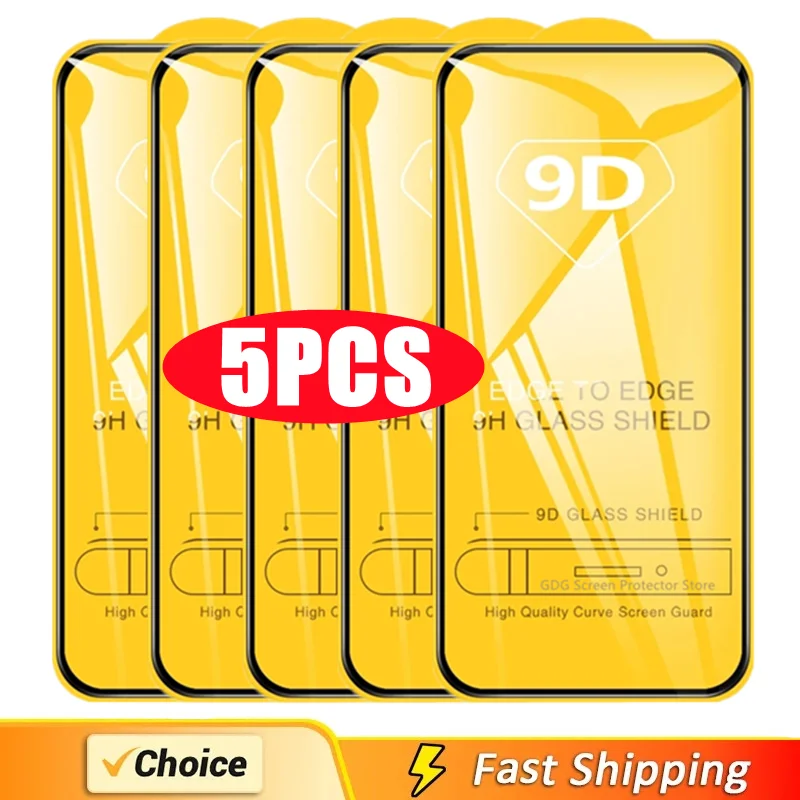 

5Pcs 9D Tempered Glass For Samsung A55 A15 A54 A34 A13 A14 A53 A52 A12 A33 A23 A32 A73 A03 Galaxy M12 M32 M52 Screen Protector