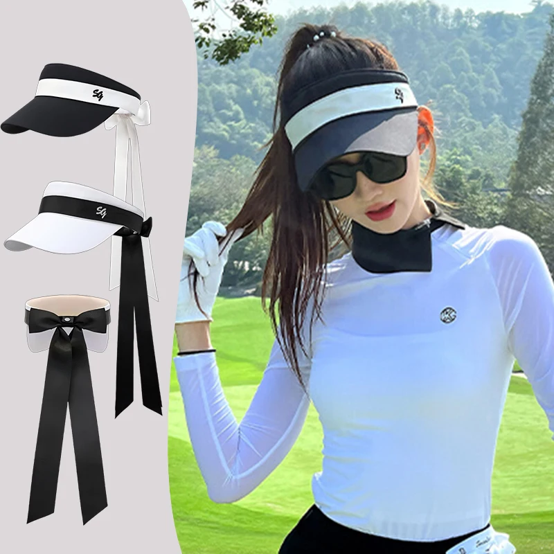 SG Sunscreen Sunshade Tennis Cap Women Anti-UV Golf Empty Top Hat Ladies Outdoor Fitness Sports Golf Running Cycling Sun Hat