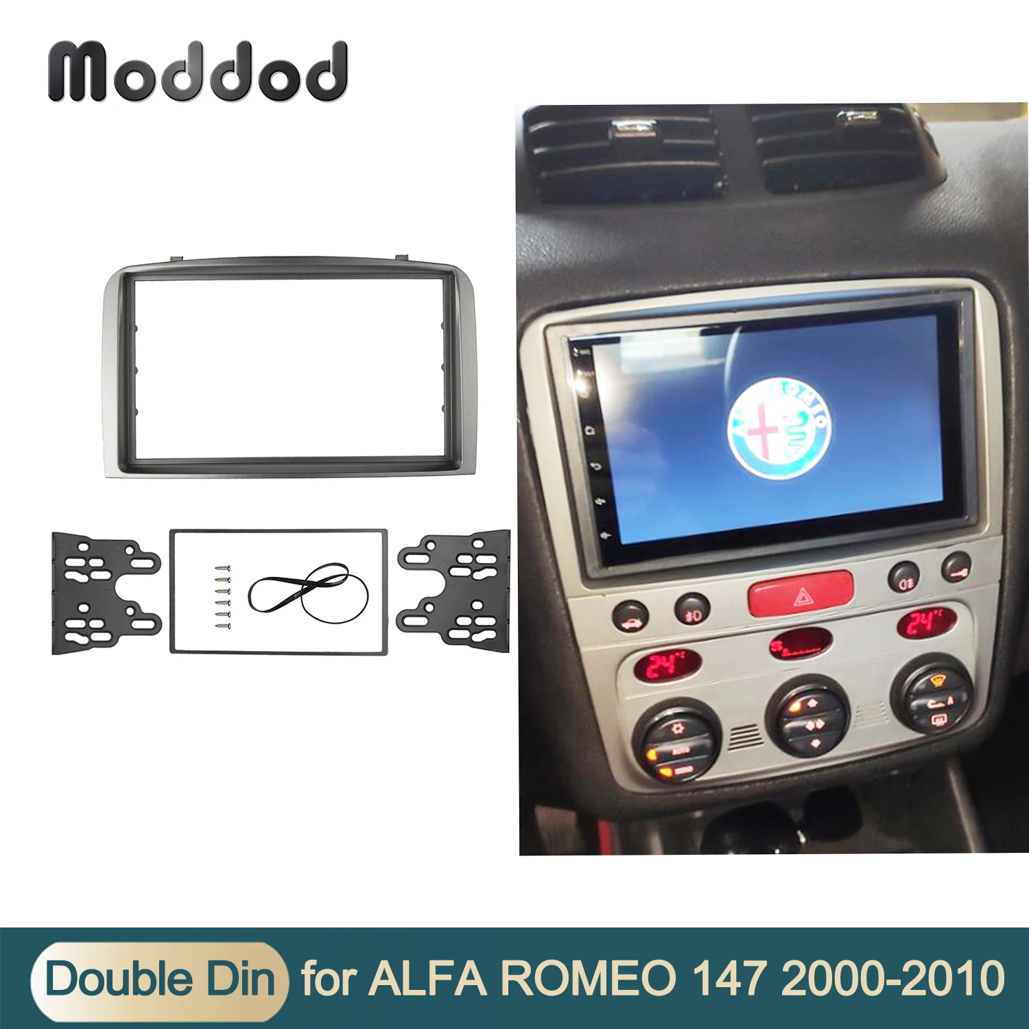 applaus Illustreren Streng 2 Din Radio Fascias Voor Alfa Romeo 147 Dvd Stereo Cd Dvd Panel Dash  Montage Inbouwen Installatie Trim Kit Gezicht frame Bezel