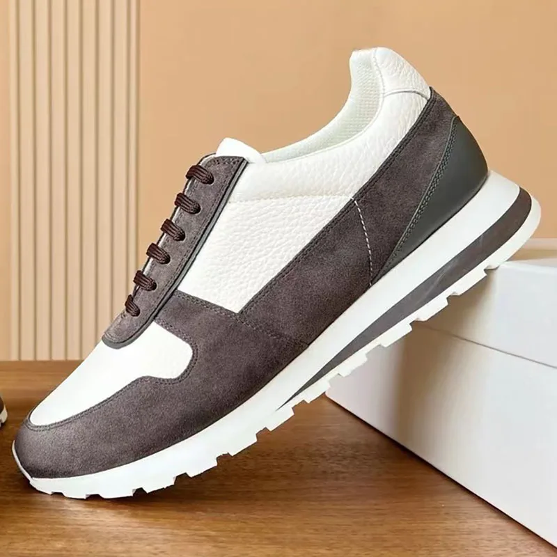 High quality men's low-top thick-soled autumn casual business leather shoes lace-up genuine leather sports men's shoes