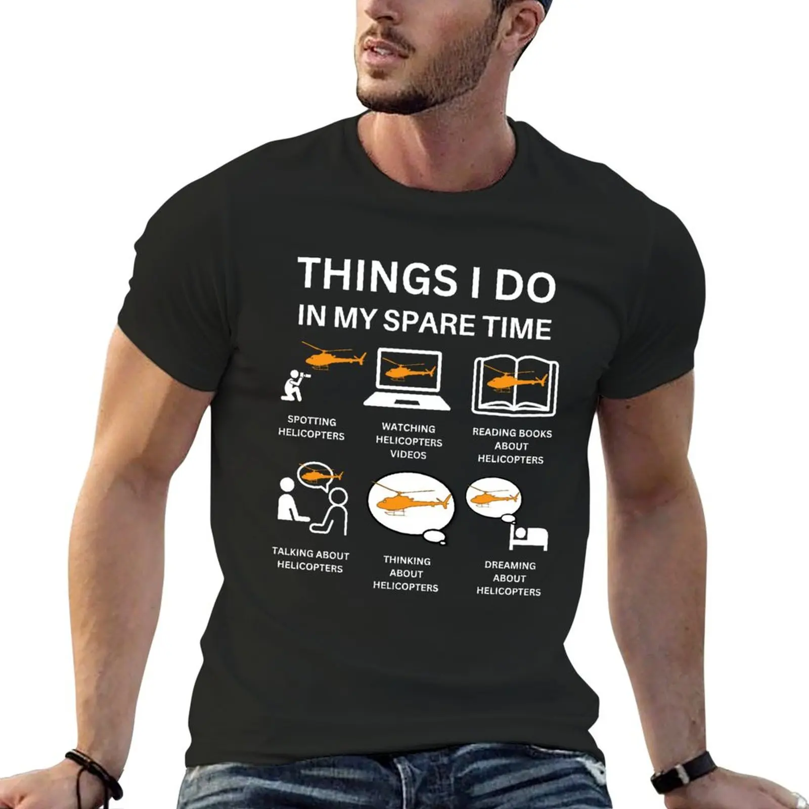 

Things I Do In My Spare Time Helicopter Lover T-shirt korean fashion plain animal prinfor boys customizeds mens funny t shirts