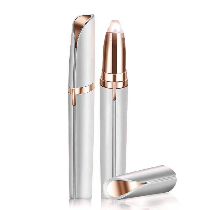Electric Eyebrow Trimming Tool For Beginners Automatic Electric Eyebrow Trimmer Nose Hair Shaving Brush Scraper Battery Ver 1pc