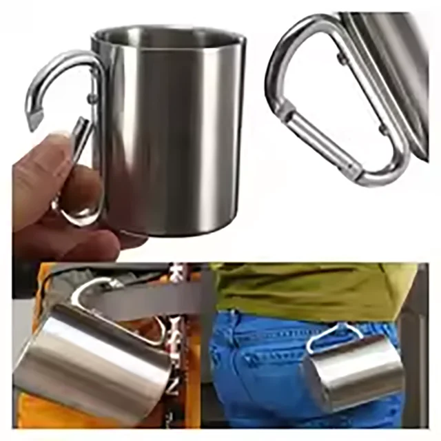 TARKA Camping Water Cup – Stainless Steel 220/300ml Portable Outdoor Mug 2