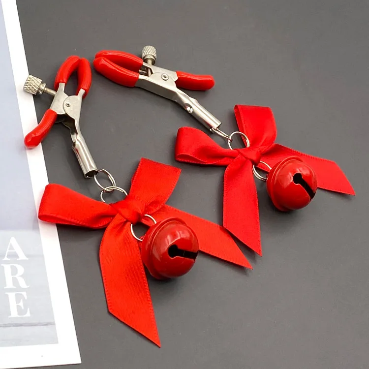 4 Colors Sexy Bow Adjustable Nipple Clamp Breast Bdsm Small Bell Adult Fetish Flirting Teasing Sex Toys For Couples sex party toys erotic sex toy sex toys nipple clamp sex bondage toys