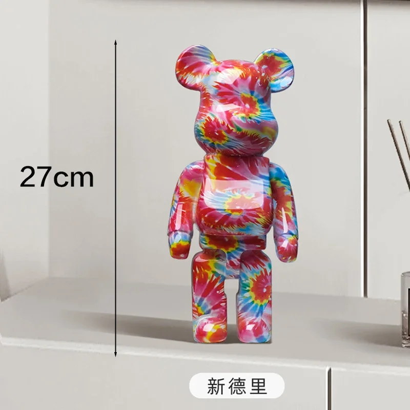 クマ　テディベア　彫像　オブジェ　置物　インテリア　工芸品　美術品　A1288 ベア くま ブラウン アイボリー クマ 熊 オブジェ 置物