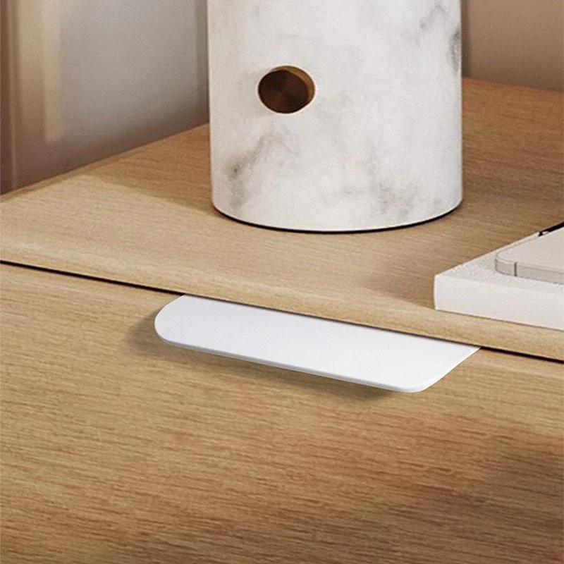 Cabinet Door Handle 80-1200MM Invisible Luxury Non Perforated Wardrobe Edge Wrapped Long Black Handle Cabinet Concealed furniture handles