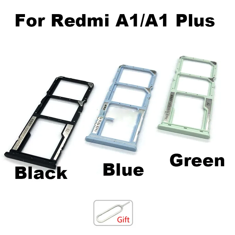 Originale Nuovo Per Xiaomi Redmi A1 /A1 Plus Sim Card Vassoio Slot Holder Presa Adattatore Connettore Parti Di Riparazione Di Ricambio