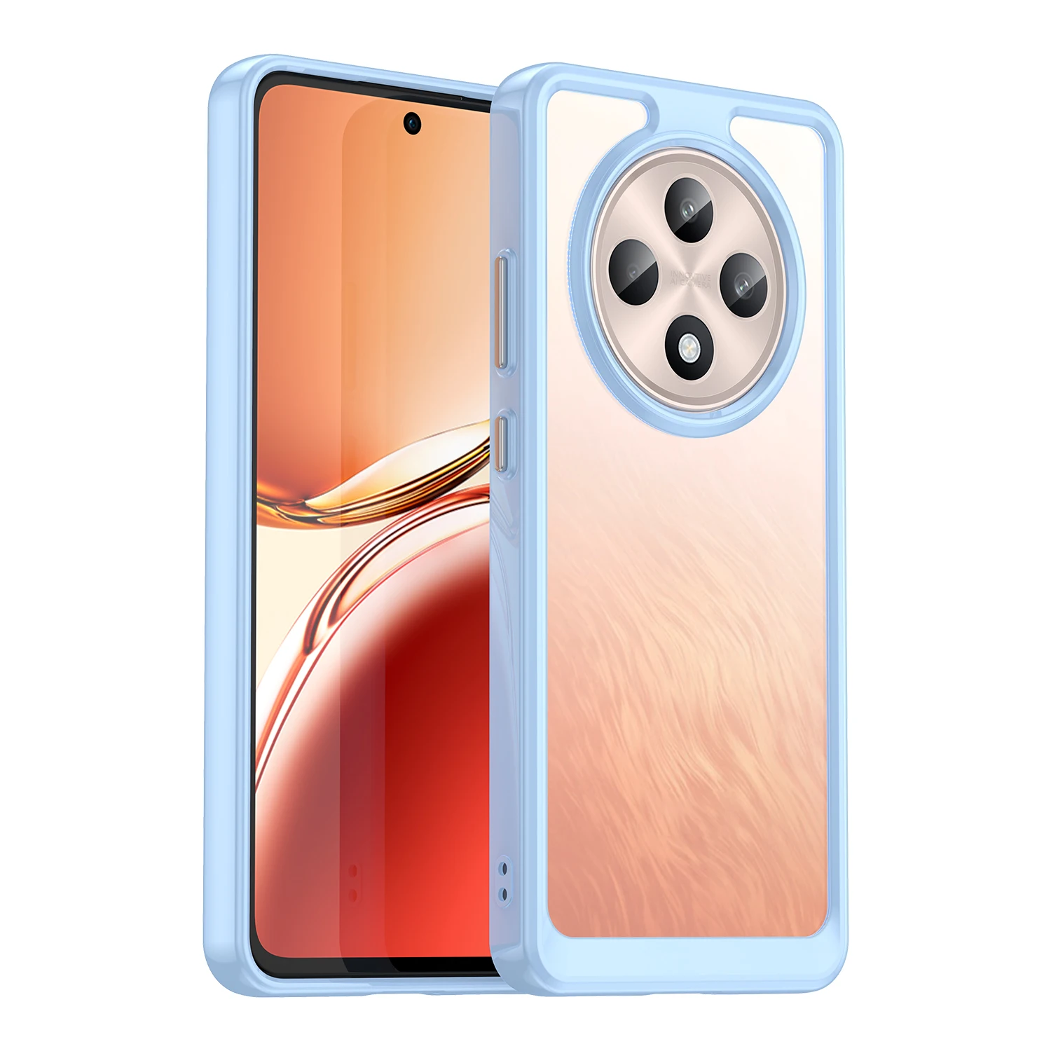 Crystal Clear Shockproof Phone Case with Colorful Border