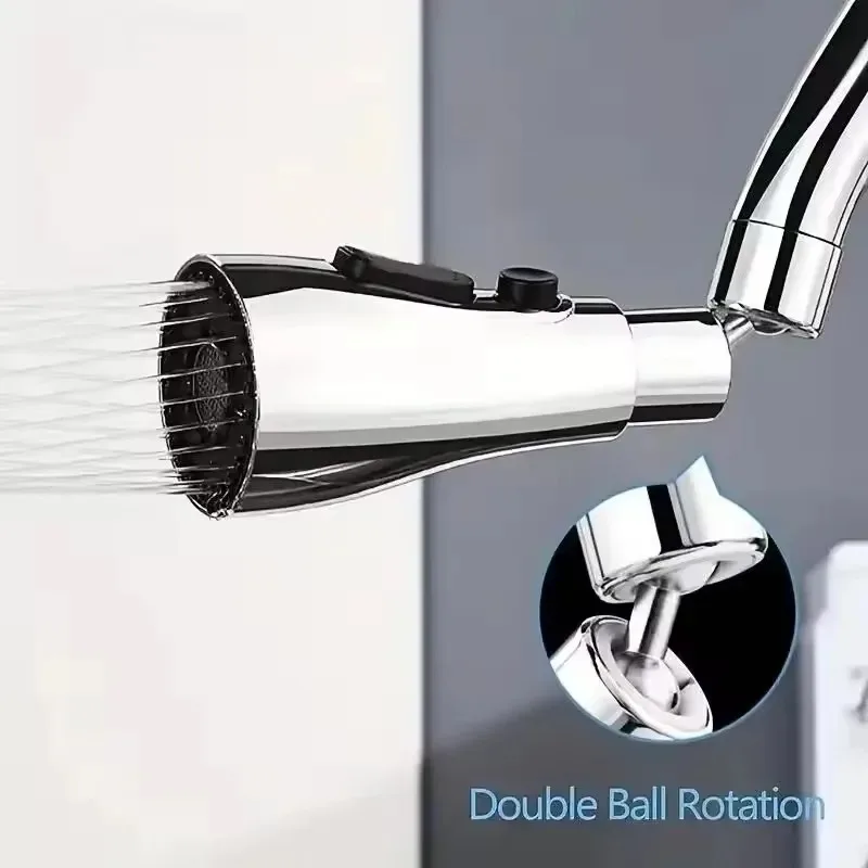 Kitchen Faucet Head Replacement Parts ABS Black Silver Tap Pull-out Shower Sprayer Nozzle Faucet Spouts Accessory 5