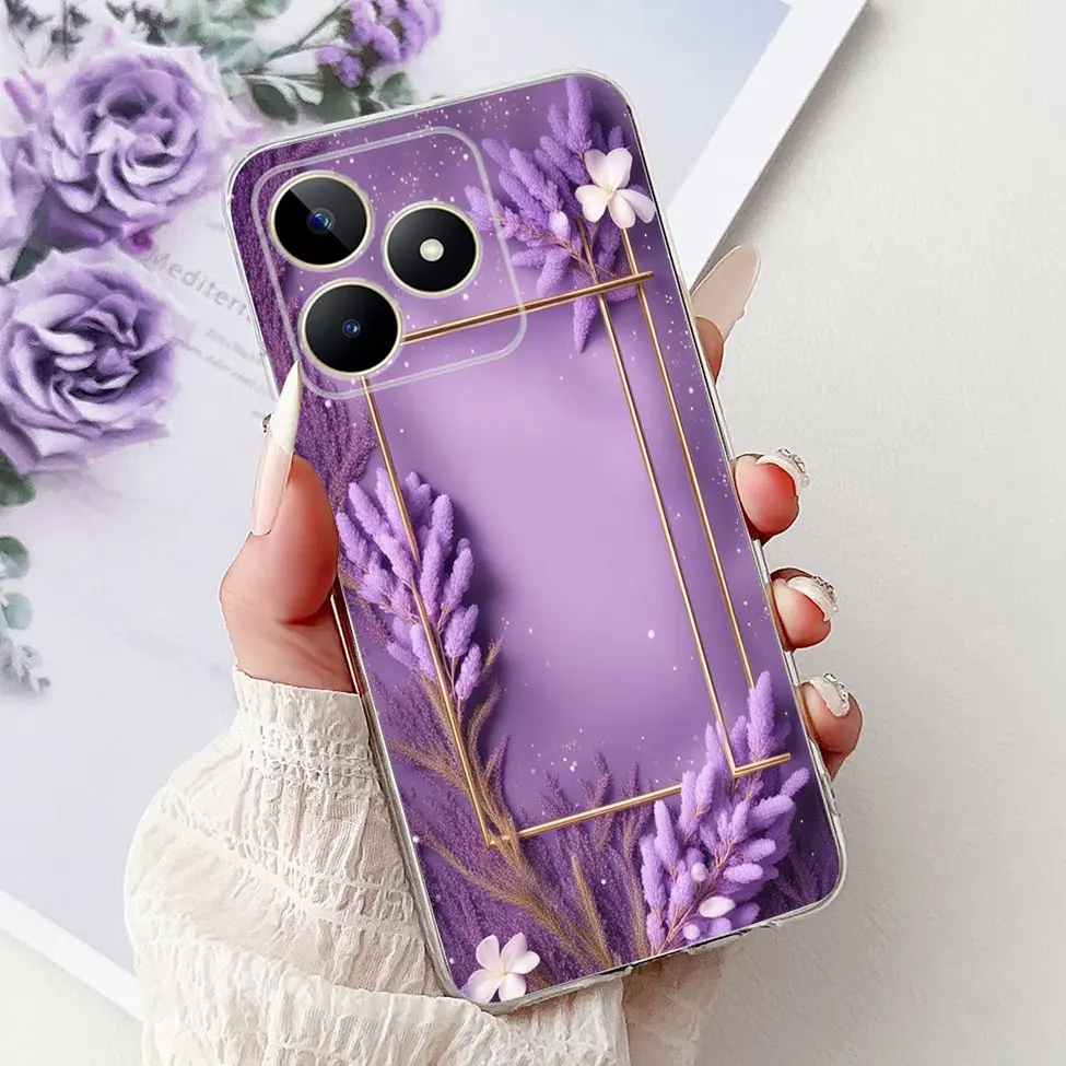 Clear Cute Cat & Butterfly Design Phone Case with Flower Accents - Stylish Protective Back Cover