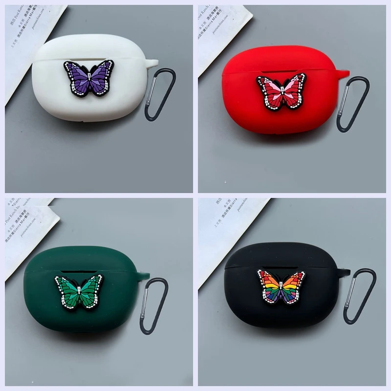 Per Jabra Elite 5 / Evolve2Buds Custodia Cute Cartoon Silicone Bluetooth Auricolare Cover Fundas Per Jbl Wave Beam