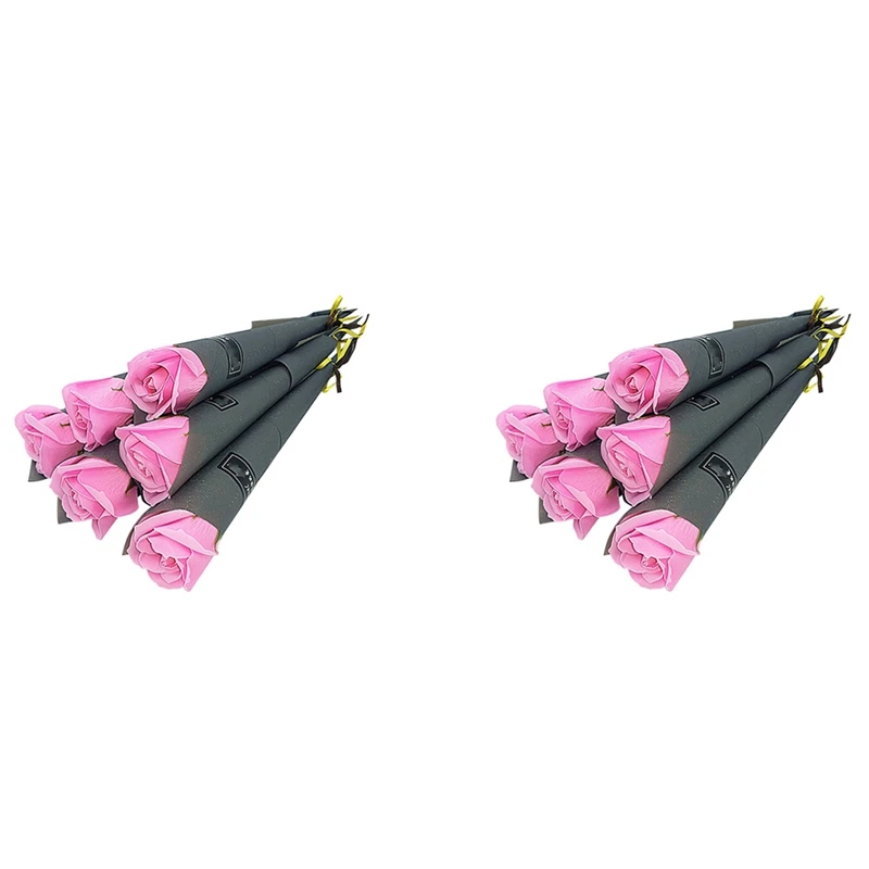 

20Pcs Single Rose Simulation Korean Rose Soap Flower Valentine's Day Gift Soap Roses Single Artificial Soap Flower 2