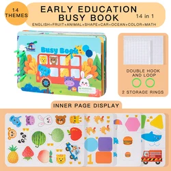 Enlightenment Busy Book: Children's Interactive Learning and Quiet Picture Book (Light Grey)