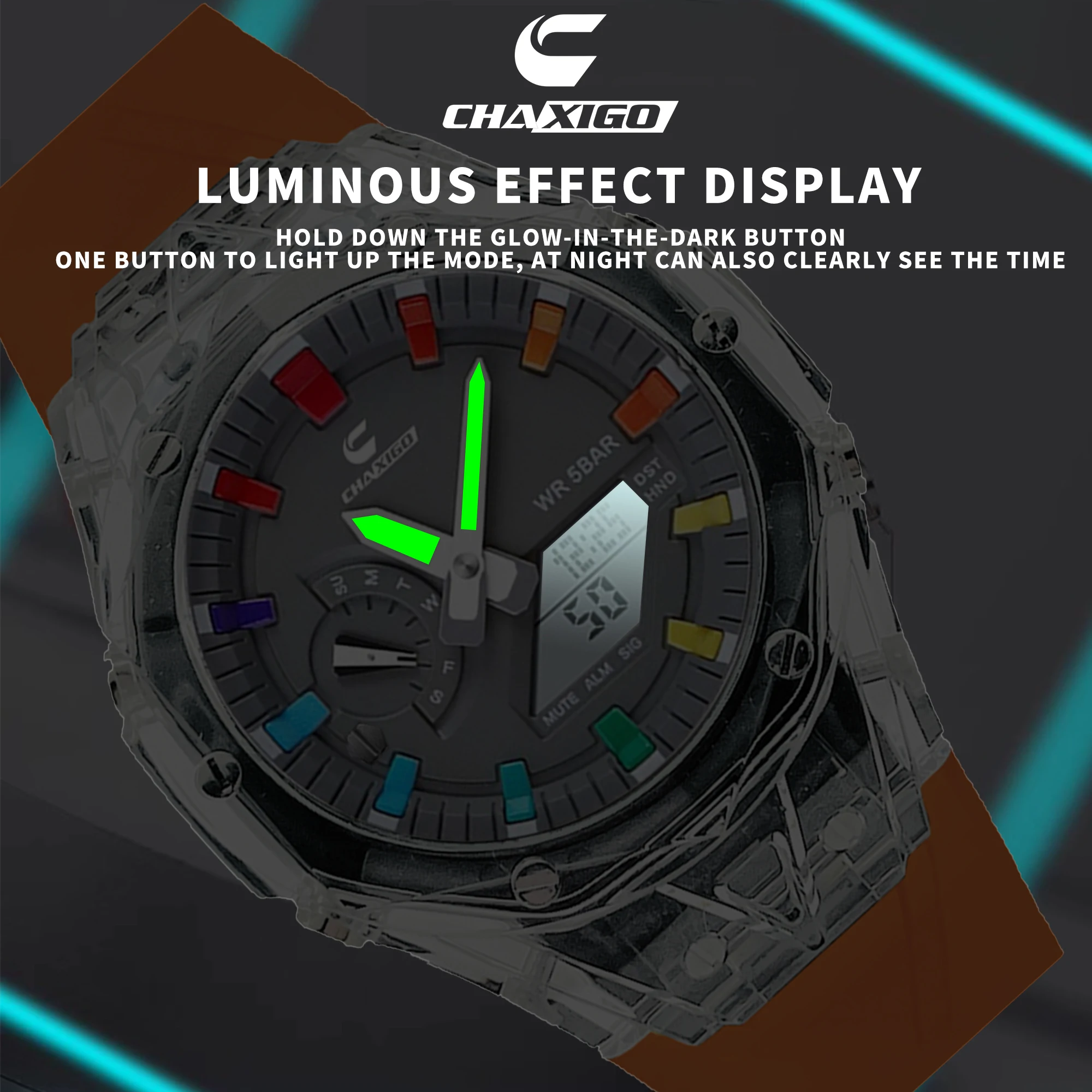 Chaxigo Multifunctional Electronic Tpu Strap Watch, Transparent Pc Design, Environmentally Friendly Luminous, Waterproof Quartz Chaxigo Multifunctional Electronic Tpu Strap Watch, Transparent Pc Design, Environmentally Friendly Luminous, Waterproof Quartz, Alina Gadgets