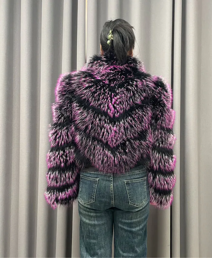 コート Winter  High Neck Fur Short Coat (3color) Women's Faux Fur Coat Short Style Big Fur Collar Lapel