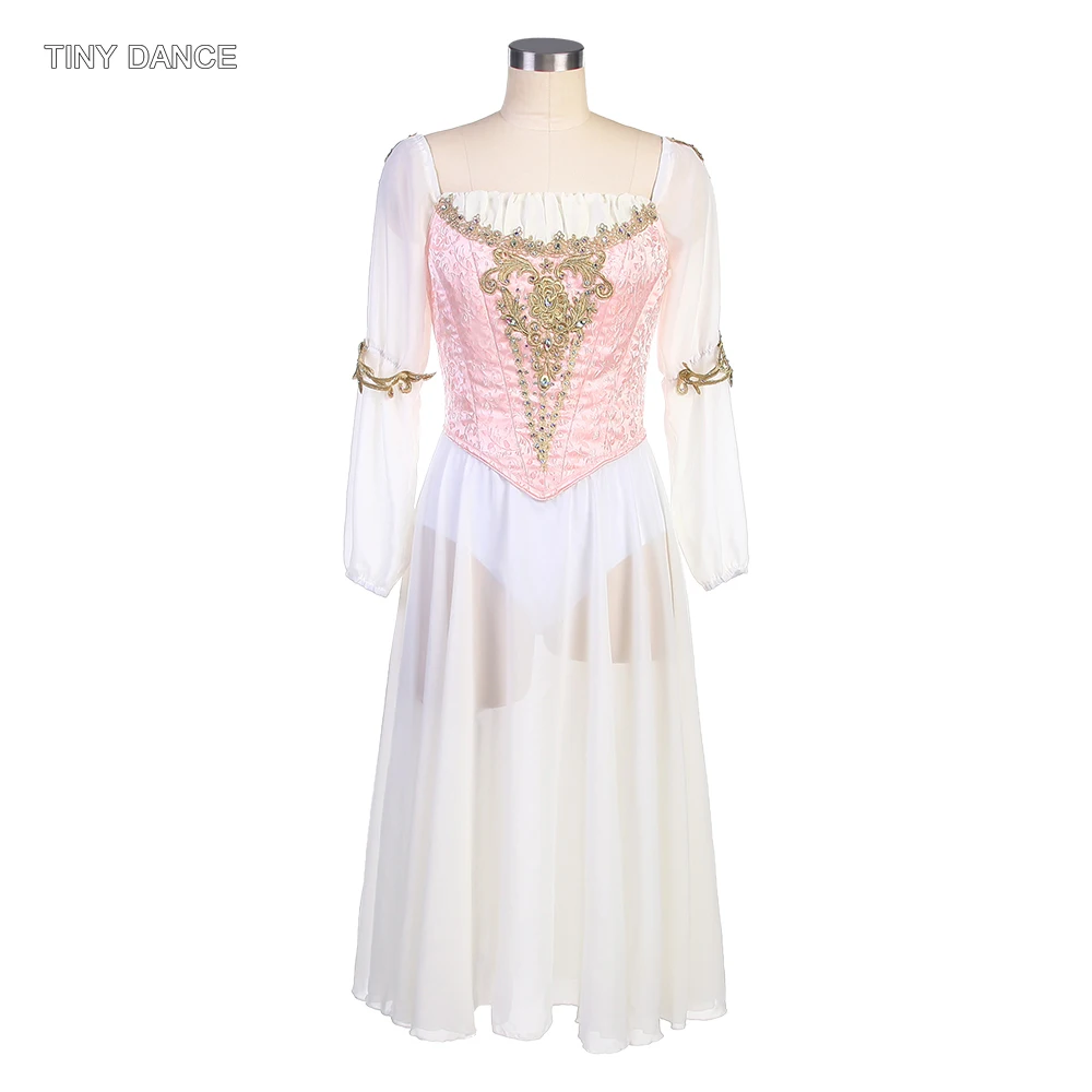 

Long Sleeves Romantic Tutu Skirt for Girls and Women Ballet Dancing Dress Adult Customized Professional Ballerina Costumes