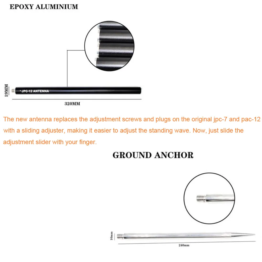 PAC-12 7MHz-50MHz 100W  Antenna Multi Band HF Shortwave GP Outdoor Regulator Portable Antenna QRP For Amateur Ham Radio