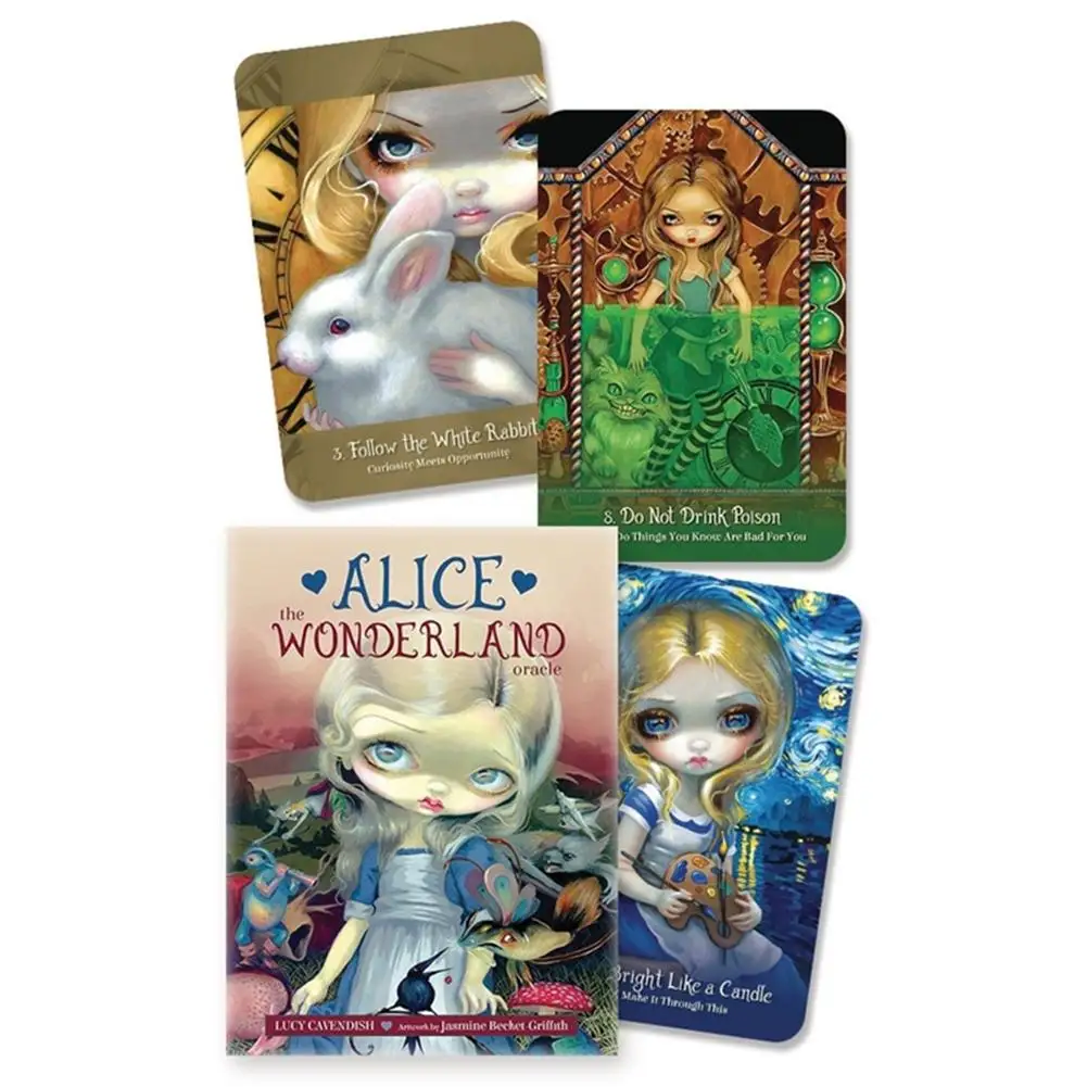 45pcs Alice The Wonderland Oracle Cards Deck Mysterious Guidance Divination  Fate Tarot Cards Board Gam for Family Kids Game - AliExpress