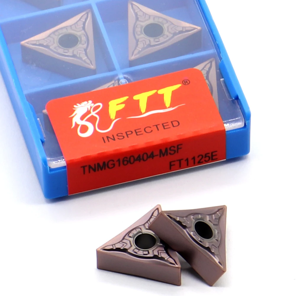

TNMG160404-MSF FT1125E Carbide Inserts External Turning Tool Metal Blade CNC Lathe Cutter Tools TNMG 160404