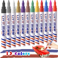 Auto Paint Car Scratch Repair Pen DIY Tire Tread Waterproof Quick-drying Color Metal Paint Pen Marker Oil-based Marker Set 1