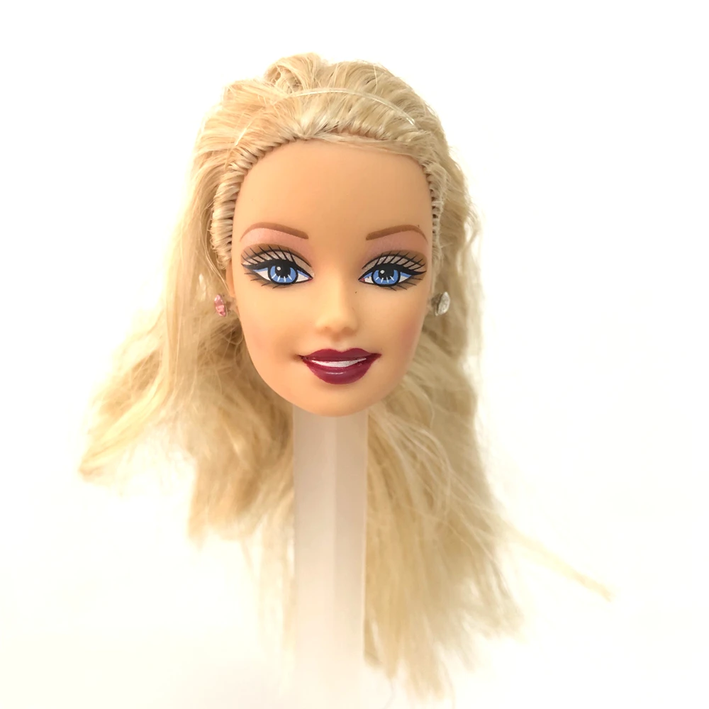 NK 1 Pcs 30CM Princess Doll flaws Head Girl Play House Dressing Up Toys For 1/6 Doll Head Not perfect Long Hair Heads JJ