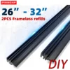 6mm Car Wiper Blade Replacement Strip Boneless Rubber Strip Frameless Wiper Rubber Strip Accessory 26 "28" 30 "32" Inch 2PCS 1