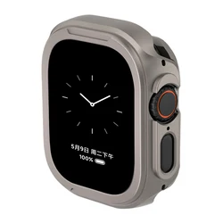 Premium Aluminum Alloy Watch Protector Cover - Elegant Bumper Case for Series11 10 46mm (Titanium)