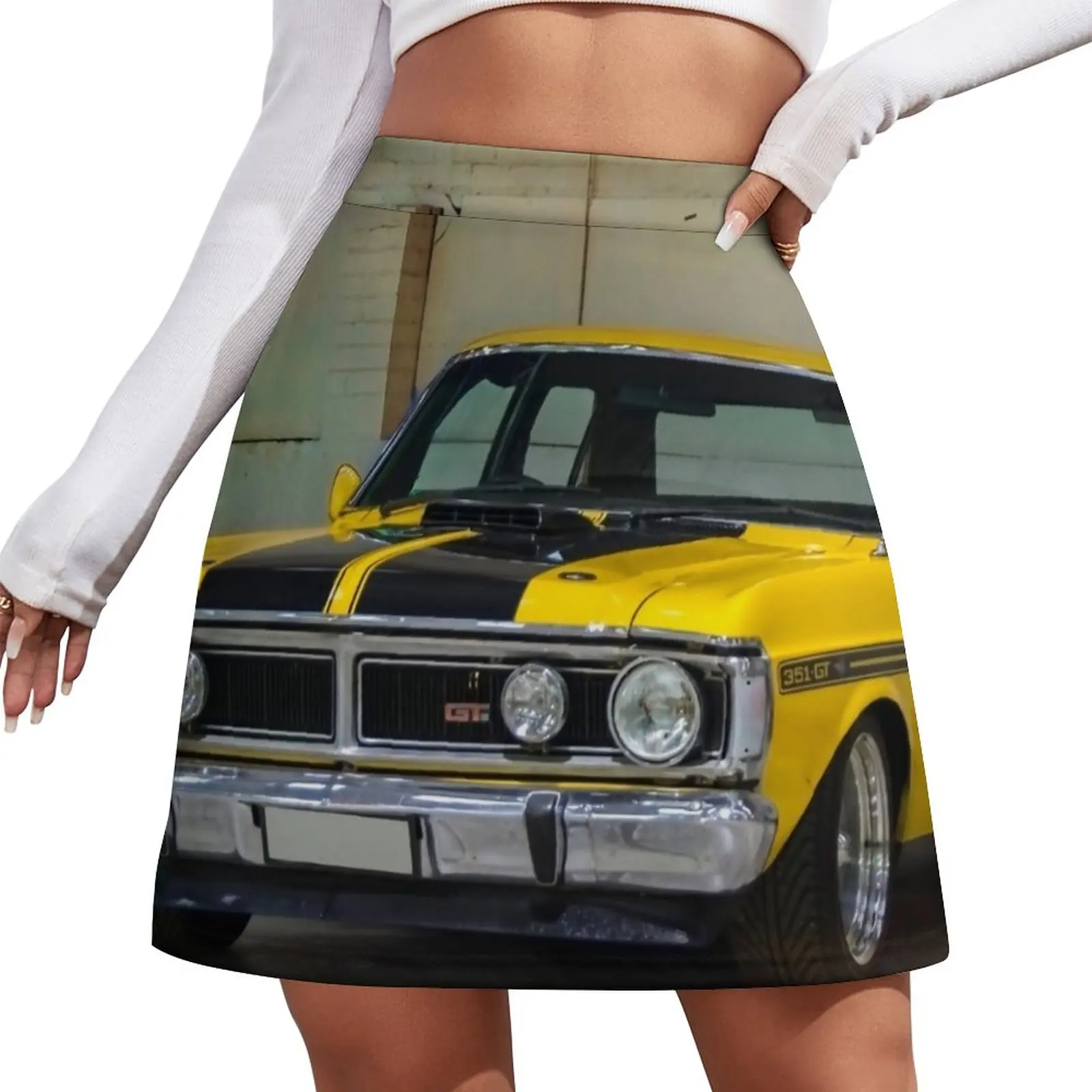 

Yellow XY Ford Falcon GT Mini Skirt sexy short mini skirts sexy skirt skirts for womans Female dress
