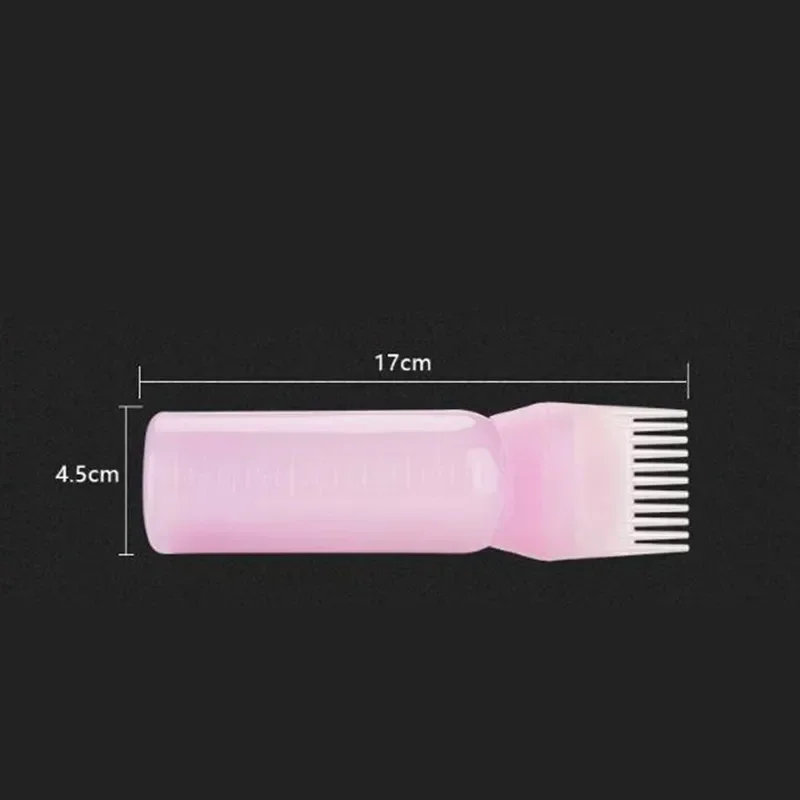 Salon Hair Oil Applicator Bottle 4 Color Professional Hairdressing Dyeing Comb Bottles Barbershop Hairdresser Coloring Supplies