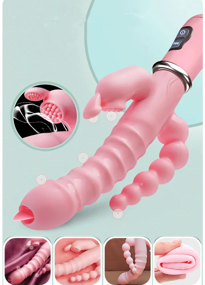 Adult Toys Dildo Vibrator Sex Toy Tongue Licking Double Rod Masturbation Rabbit Vibrator Adult Sex Product Vibrator For Women Supplier S566d8c29a0d84a5fa8b21cef993c4cd9e