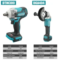 Makita DTW300 + DGA404 Combo : clé à chocs 18 V, 580 Nm (3800 tr/min), meuleuse d'angle 680 W (roue 125 mm) - Kit multi-outils pour les réparations 4