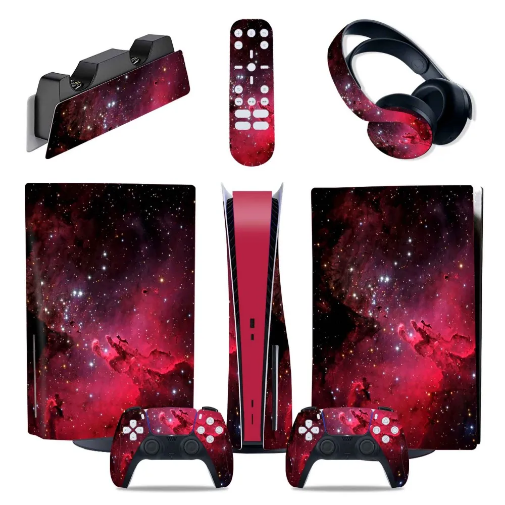 

For Ps5 Console Skins Compatible with Ps5 Control Disc/Digital,Video Game Console Stickers for Ps5 Disc/Digital Accessories