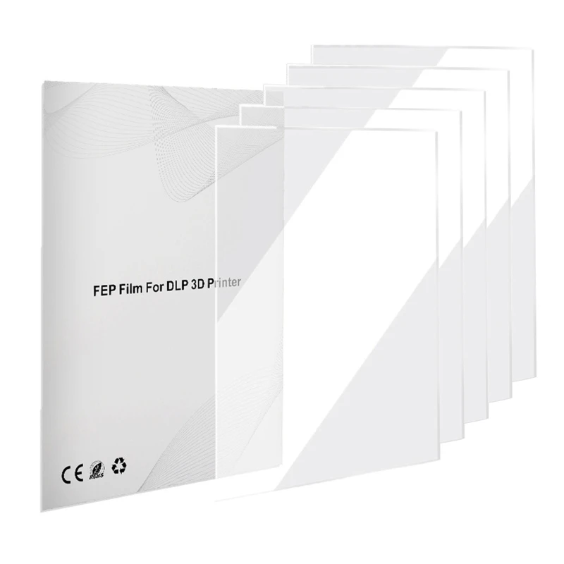 

5PCS 200x280x0.15 mm FEP Film LCD SLA Resin Film Sheet for UV DLP 3D Printers Dropship