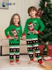 Christmas Family Matching Outfits Mom Dad Kids 2 Pieces Pajamas Set Baby Casual Loose Sleepwear Xmas Family Look Pyjamas 3