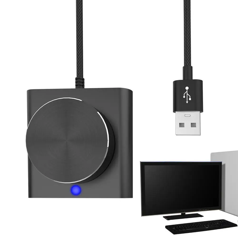 

Usb Computer Volume Controller Regulator Multimedia Audio Wire Adjuster Plug-Play Speaker Horn Knob Switch