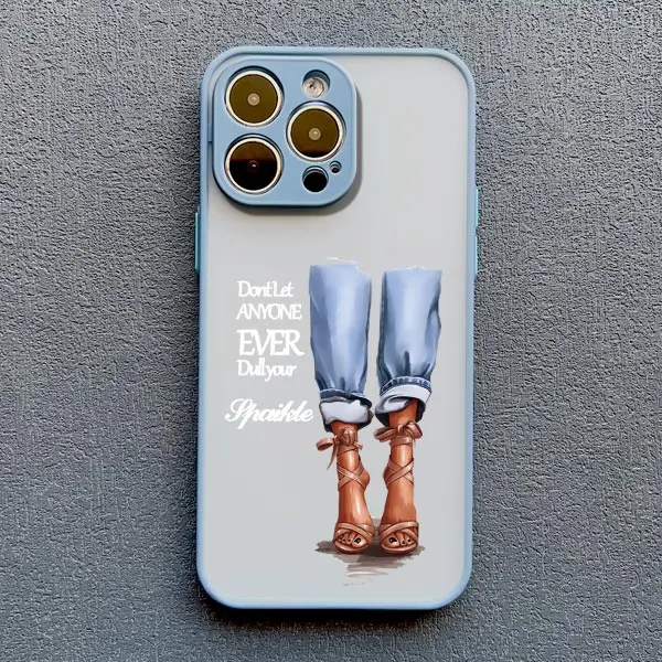 Girl Women Coffee Miss Phone Case For iphone 12 11 14 13 15 Pro Max X XS MAX XR SE 2020 7 8 Plus Fashion Lady High Heel Covers