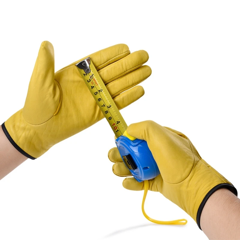 Gardening Gloves for Men & Women for Tough Thorn-Resistant Leather Gardening Gloves Protective Work Gloves Birthday Gift 2