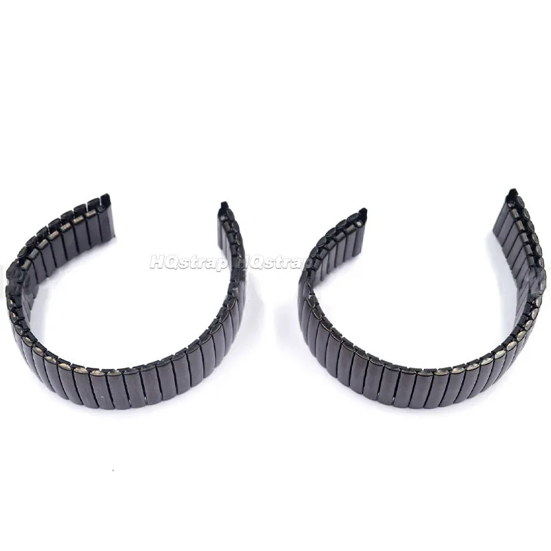 Durable Stainless Steel Elastic Metal Watch Strap - Polished Matte Finish