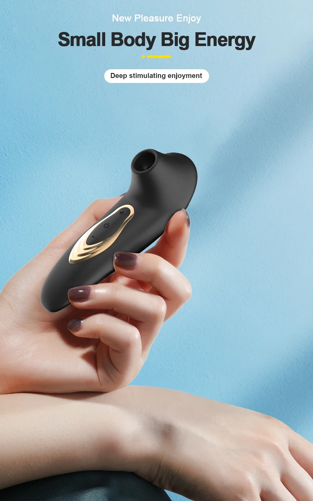 Elde gösterilen kompakt kişisel masaj aleti boyutu