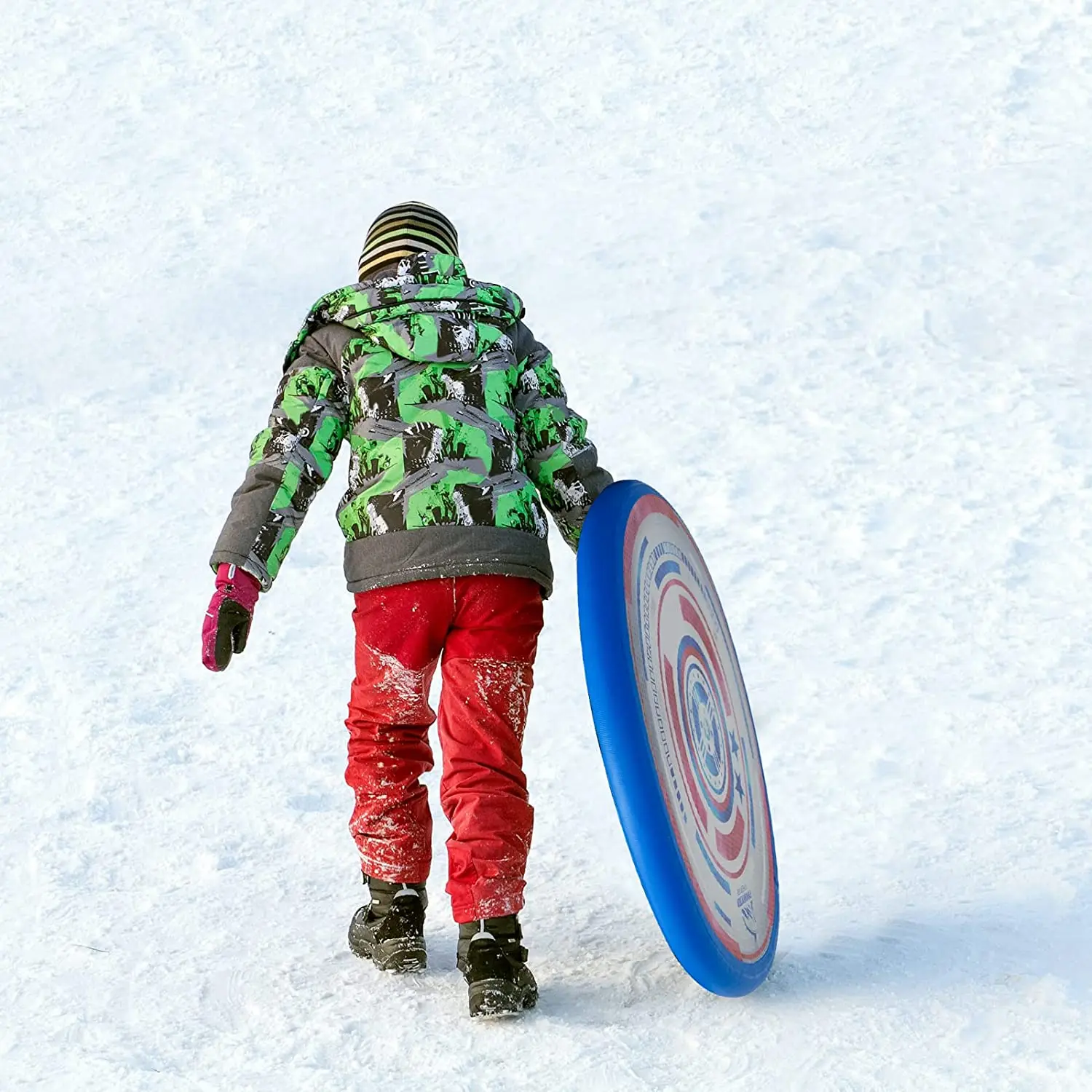 

Factory OEM Wholesale Custom CE 26" 48" snow saucer sledge for kids Round Circle Flyer Sled inflatable Snow Tube