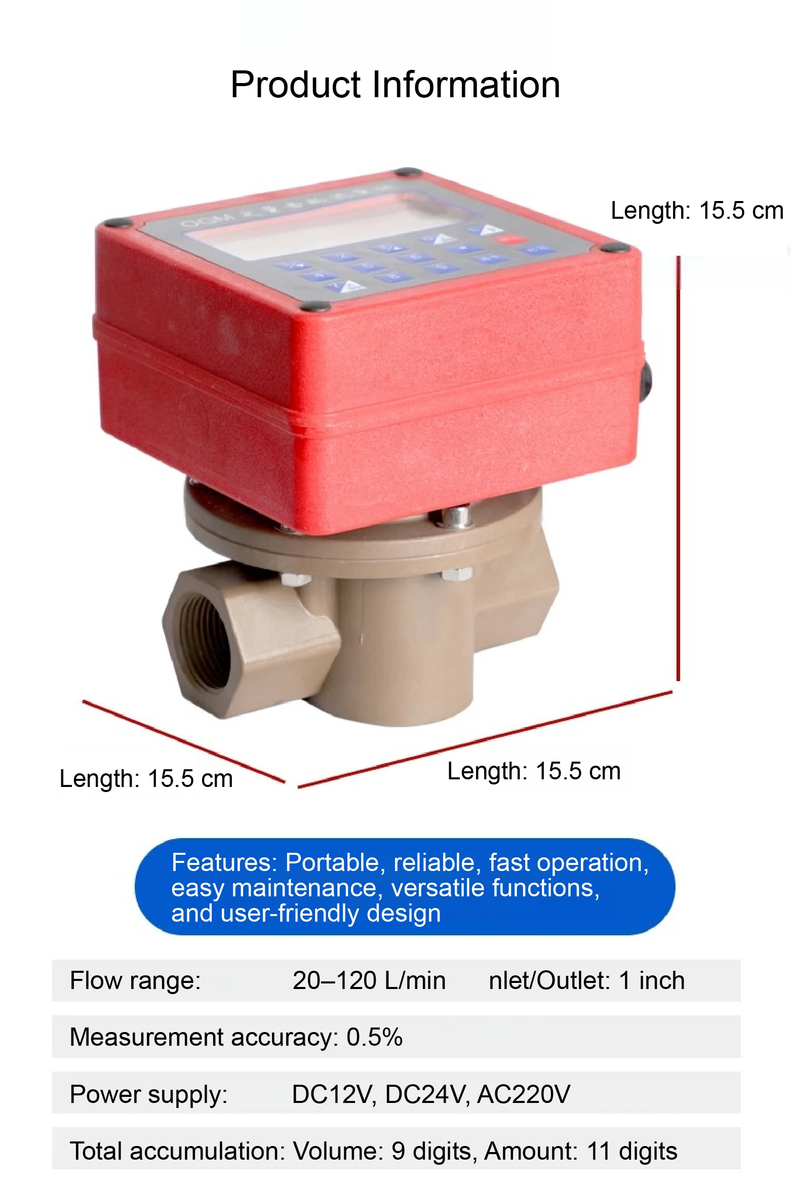 Batching Oval Gear Flow Meter OGF20 Digital Fuel Oil Diesel Flowmeter DN25 1 Inc