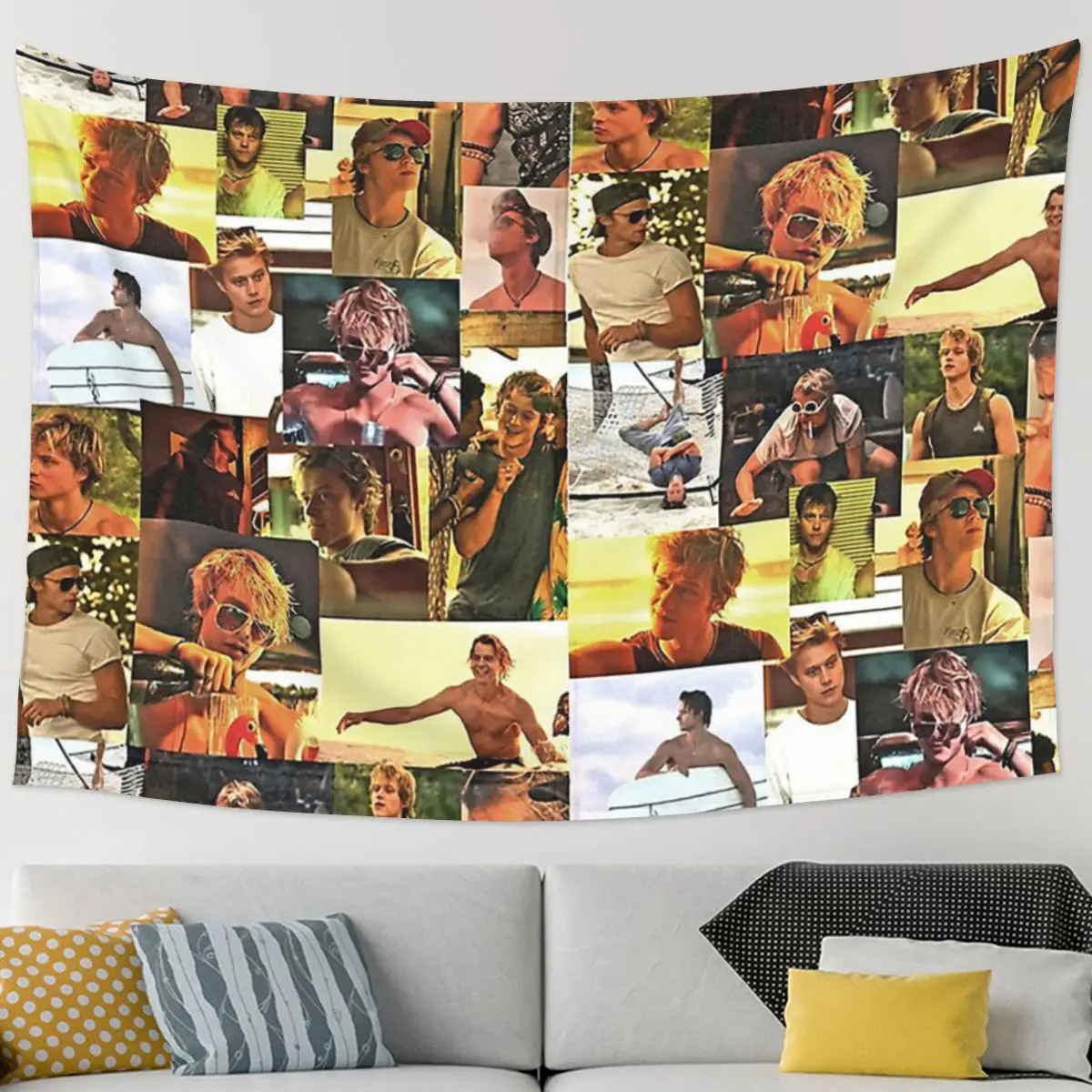 JJ Maybank-Rudy Pankow Throw Blanket Tapestry Hippie Wall Hanging Aesthetic Home Decoration Tapestries for Living Room Bedroom