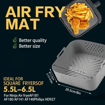 Silicone Air Fryer Baking Tray Square