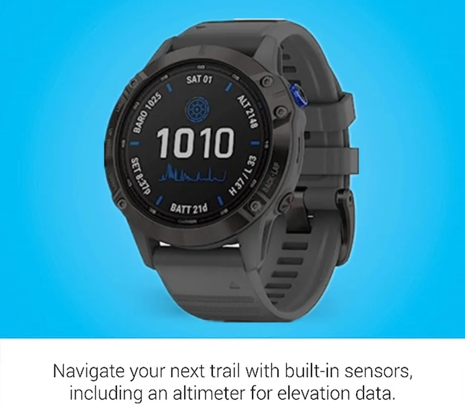 Pro Sapphire Solar Garmin Fenix 6x Pro Always On Display Garmin