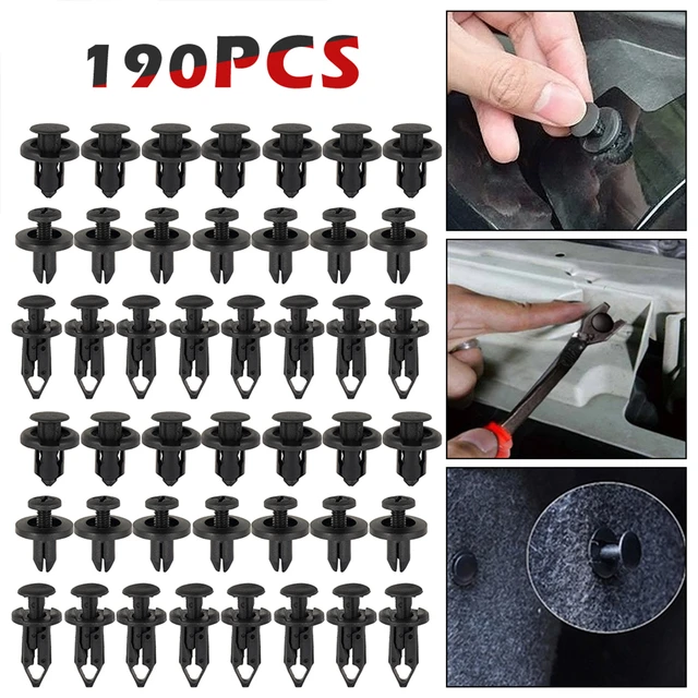 190PCS Universal Plastic Fender Clips, Push Bumper Fastener Rivet Clips  Auto Body Retainer Clips Bumpers, Car Fender Replacement - AliExpress