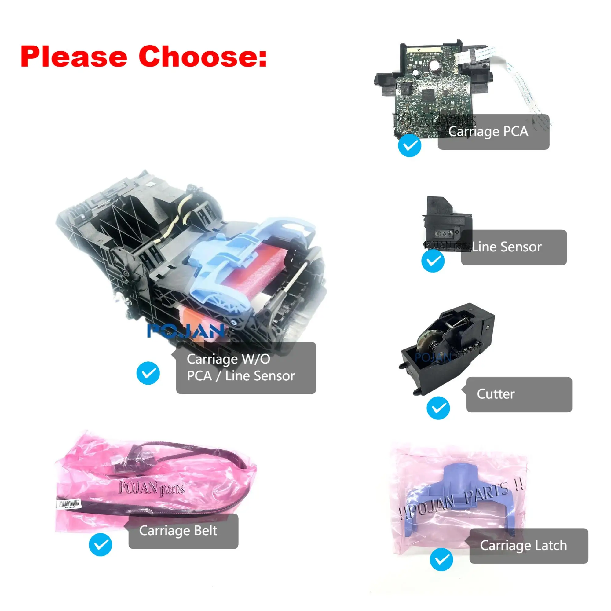

CR357-67092 Carriage Assembly Or CR357-67019 Carriage PCA or Cutter DesignJet T920 T1500 T2500 T930 T1530 T2530 T3500 POJAN