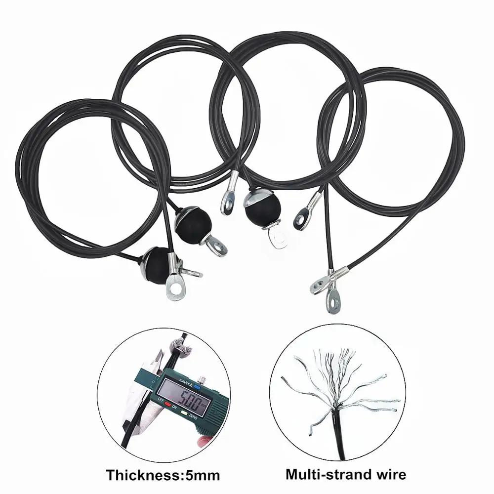 Gym Accessories Fitness Cable Pulley Fitness Pulley Cable Fitness Pulley 1.4M-5M Gym Cable Wire Rope Heavy Duty Steel Home Gym Cable