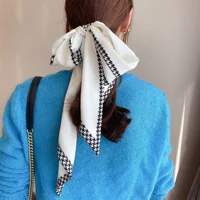 Long Neckerchief Skinny Hair Ribbons Scarf Women Fashion Headbands Neck Scarfs Printed Hairband Cute Bag Scarves Female 13x150cm 5
